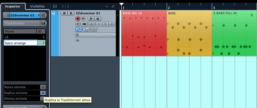 Le TrackVersions di Cubase 7.5 Figura 03