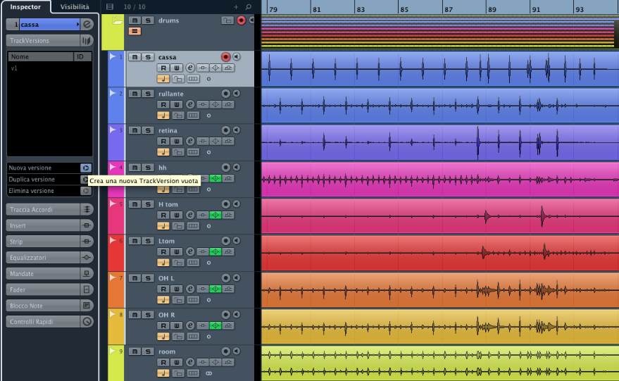 Le TrackVersions di Cubase 7.5 Figura 10