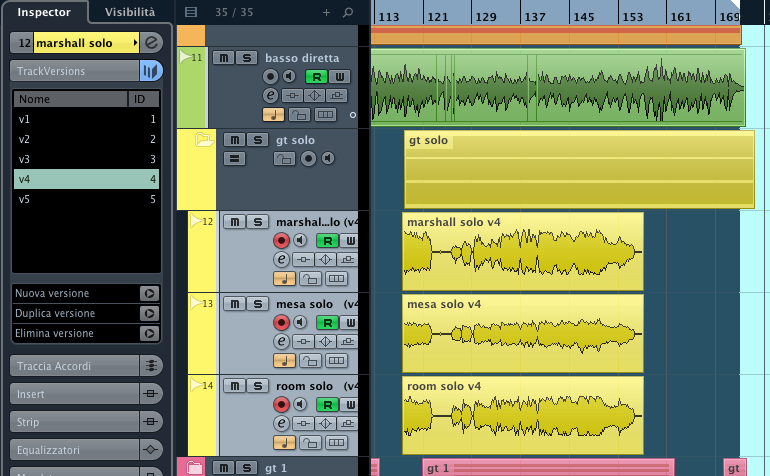 Le TrackVersions di Cubase 7.5 Figura 18