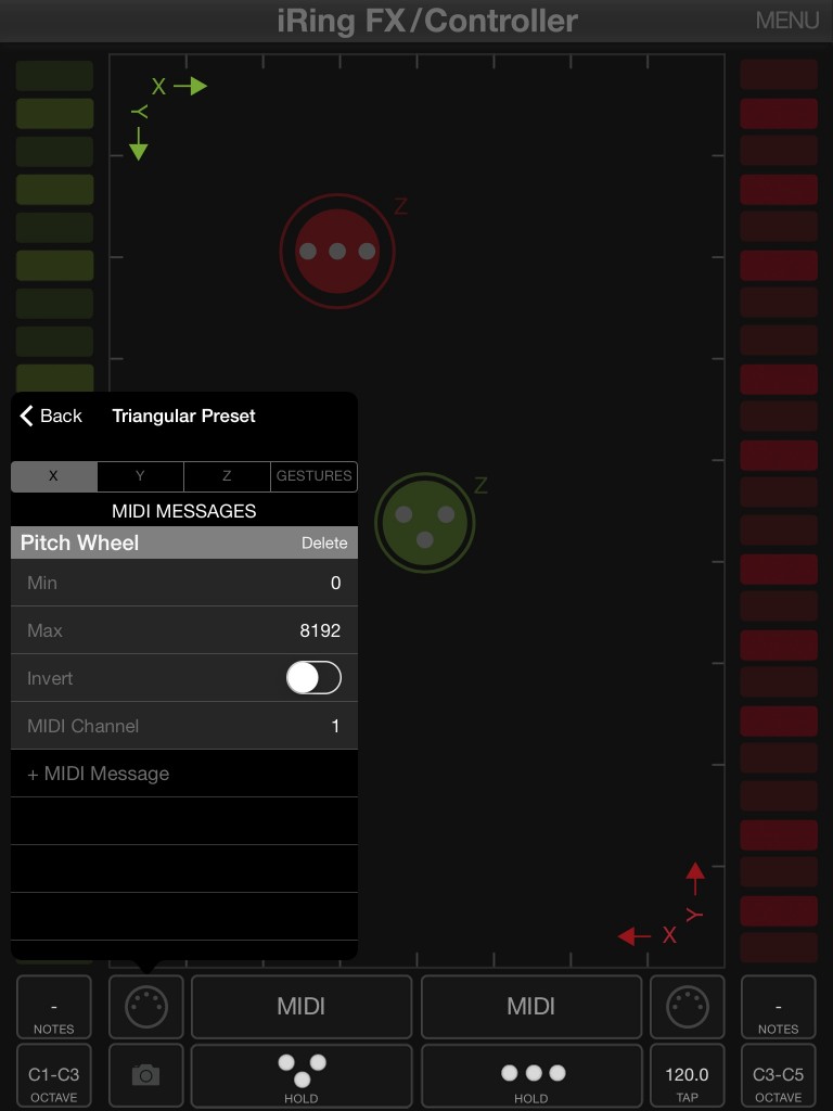 iRig FX/Controller, effetti MIDI