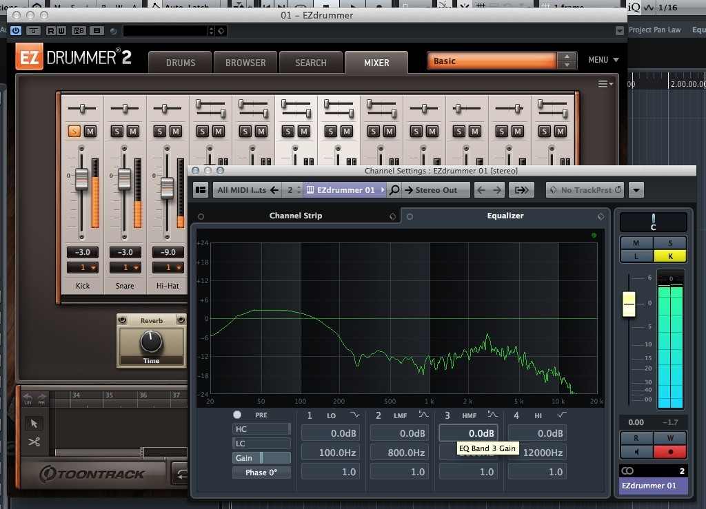 TrainYourEars EZ vs Cubase EQ