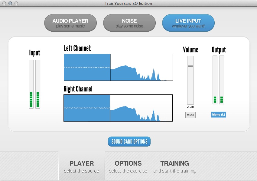 TrainYourEars Live Input