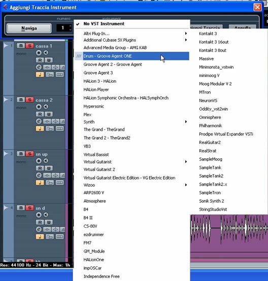 Retriggerare una batteria con Groove Agent One